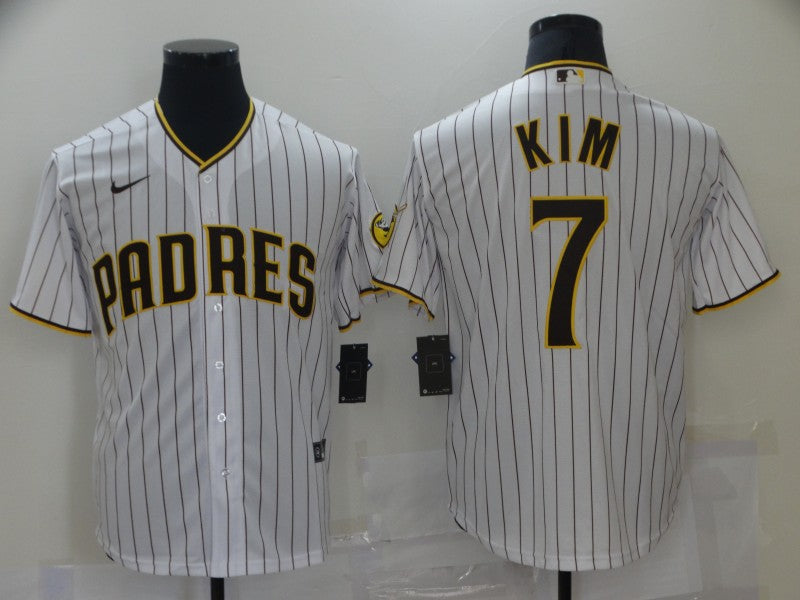 Men's San Diego Padres Ha-Seong Kim #7 White Stitched Jersey